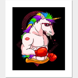 Boxing Unicorn Cool Boxer MMA Unicorns Posters and Art